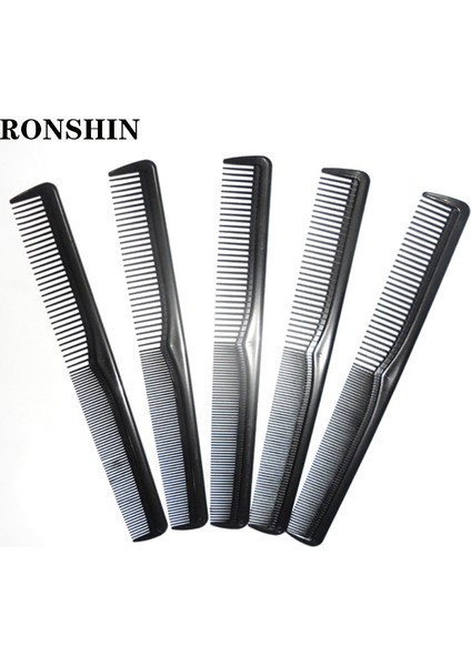 Ronshın Kuaförlük Aracı Saç Tarak Yoğun Geniş Diş Tarak Siyah Anti-Statik Saç Tarağı (Yurt Dışından)