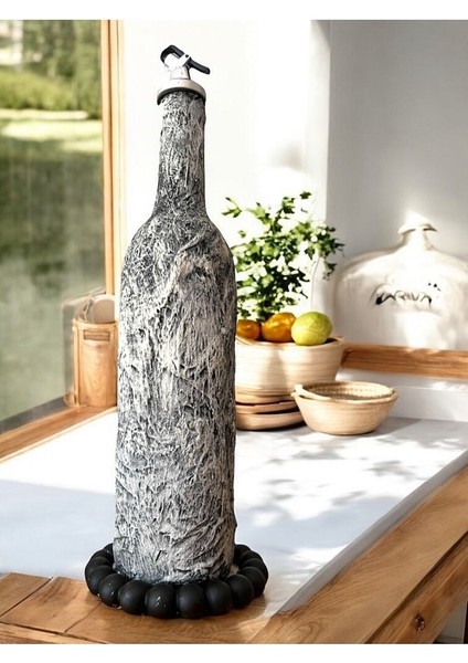 El Yapımı Antik Yüz Figürlü Yağdanlık, Sosluk, Sirkelik Cam Şişe Üzeri Taş Doku, Sunum Standlı indirimleri