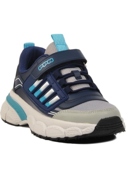 Lacivert Cırtlı Fileli Hafif Erkek Çocuk Spor Ayakkabı 1897 F