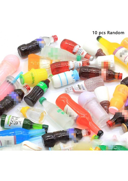 10 Adet/takım Mini Içecekler Minyatür Gıda Modelleri Dollhouse Aksesuarları (Desenler Rastgele Teslimat) (Yurt Dışından) modelleri