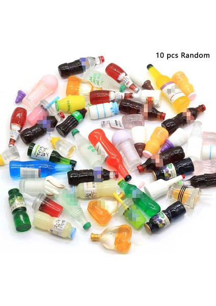 10 Adet/takım Mini Içecekler Minyatür Gıda Modelleri Dollhouse Aksesuarları (Desenler Rastgele Teslimat) (Yurt Dışından) indirimleri