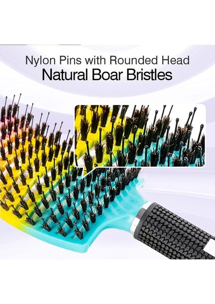 Kavisli Bacalı Tarak Saç Fırçası Profesyonel Kızlar Saç Derisi Masaj Tarak Kadınlar Için Islak Kıvırcık Detangle Salon Kuaförlük Şekillendirici (Yurt Dışından) modelleri