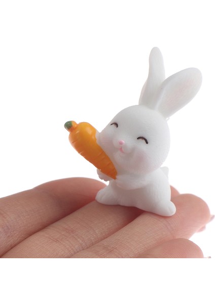Adet Paskalya Tavşanı Havuç Minyatür Bahçe Dekor Mini Tavşan Paskalya Kek Dekor (Yurt Dışından) modelleri