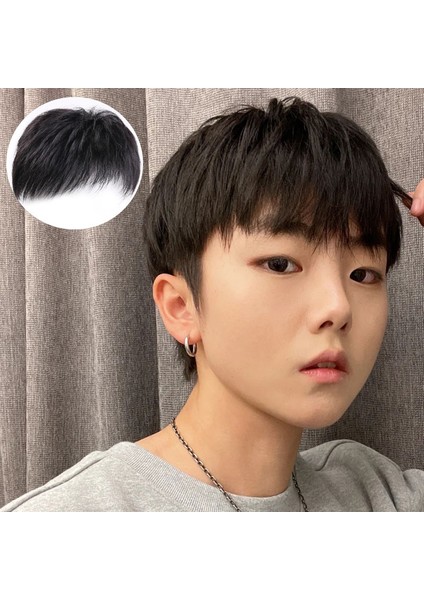 Peruk Erkek Postiş Kimyasal Fiber Yüksek Sıcaklık Fiber Ek Saç Örtüsü Gri Saç Doğal Nefes Alabilir Saç Takviye Parçası (Yurt Dışından) fiyatları