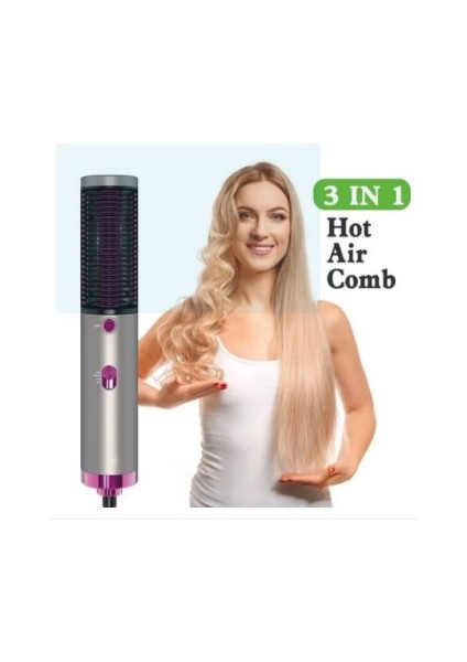 3'ü 1 Arada Sıcak Saç Fırçası Düzleştirici | Çok Yönlü Stil Için Çok Işlevli | Hızlı Şekillendirme Için Hızla Isınır | Tüm Saç Tipleri Için Mükemmel (Yurt Dışından) indirimleri