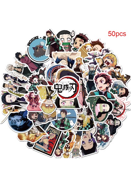 50 Adet Anime Çıkartmalar Dizüstü Kaykay Bagaj Çıkartması Su Geçirmez Çıkartmalar (Yurt Dışından)