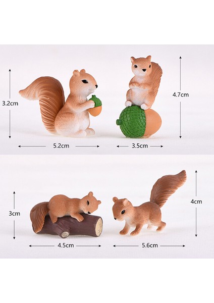 Adet Sincap Figürinleri Minyatür Peri Bahçe Gnome Moss Hediye Reçine El Sanatları (Yurt Dışından) modelleri