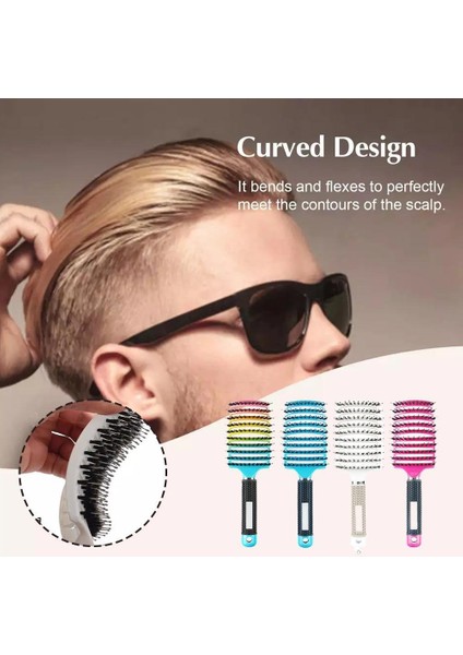 Saç Fırçası Saç Derisi Masaj Tarak Saç Fırçası Kıl Naylon Kadın Islak Kıvırcık Detangle Saç Fırçası Salon Kuaförlük Şekillendirici To C1H7 (Yurt Dışından) fiyatları
