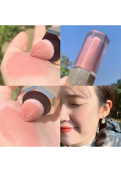 Sıvı Yüz Allık Doğal Pürüzsüz Yanak Allık Makyaj Rouge Pigmentli Yüz Allık Uzun Ömürlü Kremsi Makyaj Yanak Allık (Yurt Dışından)