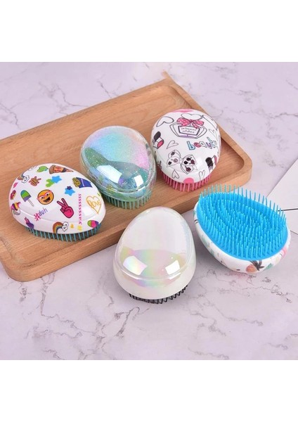 Yumurta Masaj Tarak Karikatür Baskı Anti-Statik Yumuşak Şekillendirici Araçları Kuaför Saç Bakımı Seyahat Saç Bakımı Tarak (Yurt Dışından)