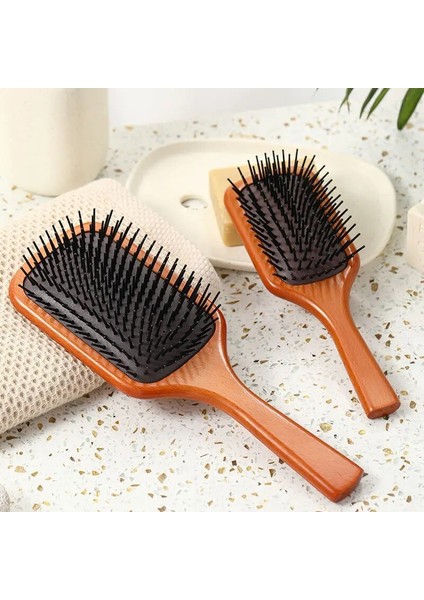 Masaj Tarak Gasbag Anti Statik Saç Hava Yastığı Ahşap Saç Fırçası Islak Kıvırcık Detangle Saç Fırçası Kuaförlük Şekillendirici (Yurt Dışından) modelleri