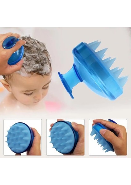 Renk Silikon Saç Derisi Şampuan Masaj Fırçası Saç Yıkama Tarak Mini Kafa Meridyen Masaj Geniş Diş Duş Banyo Fırçası (Yurt Dışından)
