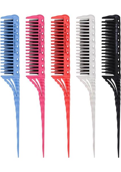 Adet 3-Row Diş Saç Tarak Dolaşık Açıcı Saç Fırçası Pin Kuyruk Tarak Saç Boyama Tarak Berber Kuaförlük Tarak Salon Saç Şekillendirici Araçları (Yurt Dışından)