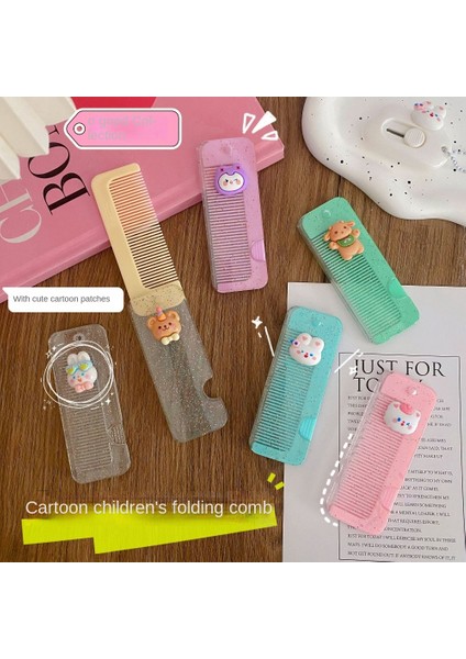 Mini Sevimli Katlanabilir Tarak Yumuşak Abs Küçük Tarak Katlanır Tarak (Yurt Dışından)