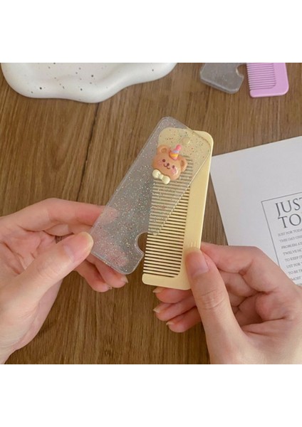 Mini Sevimli Katlanabilir Tarak Yumuşak Abs Küçük Tarak Katlanır Tarak (Yurt Dışından) modelleri