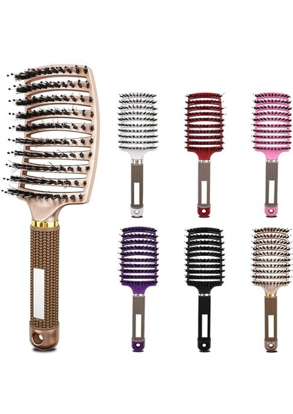 Kıl Naylon Saç Fırçası Saç Derisi Masaj Tarak Saç Fırçası Kadın Islak Kıvırcık Detangle Saç Kuaförlük Şekillendirici Araçları Fırça Salon Için (Yurt Dışından) modelleri
