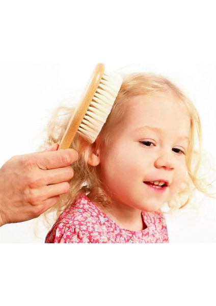 Bebek Saç Fırçası ve Yenidoğanlar Için Tarak Süper Yumuşak Yün Fırça Ahşap Saplı Doğal Kıllar Saç Fırçası Bebek Baş Masajı (Yurt Dışından) indirimleri
