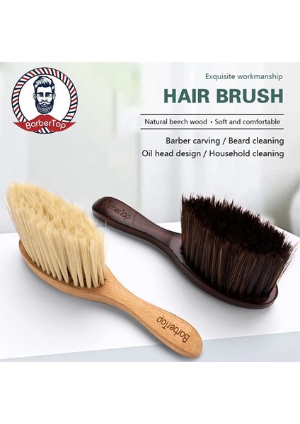 Barbertop Saç Fırçası Boyun Yüz Duster Kuaförlük Temizleme Fırçası Yumuşak Fırça Kaldırma Salon Stilist Berber Araçları (Yurt Dışından)