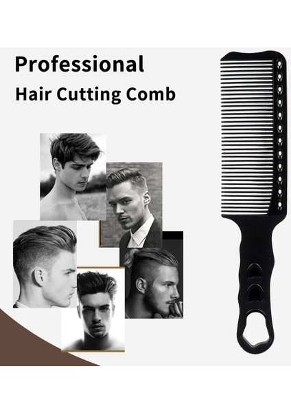 Yeni Berber Siyah Düz Üst Tarak Adam Kesme Tarak Saç Şekillendirici Aracı Kuaförlük Saç Kesimi Tarak (Yurt Dışından)