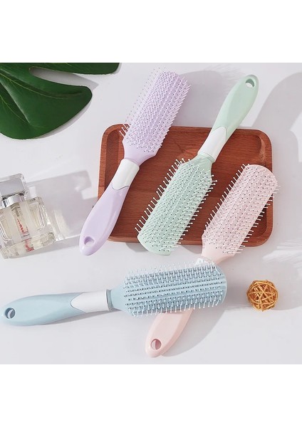 Saç Kıvırma Tarağı Escova De Cabelo 9-Row Anti-Statik Geniş Diş Kuaför Tarak Masaj Saç Şekillendirici Fırça Aksesuarları (Yurt Dışından) fiyatları