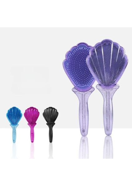 Yeni Şeffaf Kuaförlük Saç Fırçası Taşınabilir Kabuk Tarak Hava Yastığı Masaj Saç Bakımı Sevimli Karikatür Gökkuşağı Tarak (Yurt Dışından)