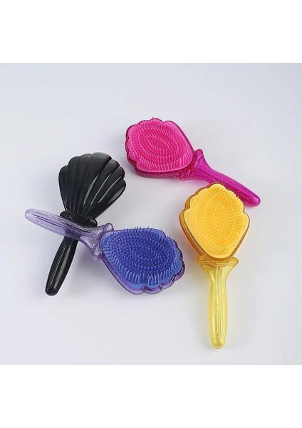 Yeni Şeffaf Kuaförlük Saç Fırçası Taşınabilir Kabuk Tarak Hava Yastığı Masaj Saç Bakımı Sevimli Karikatür Gökkuşağı Tarak (Yurt Dışından) fırsatları