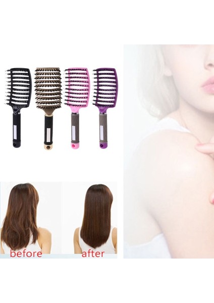 Salon Profesyonel Kıl Naylon Saç Fırçası Saç Derisi Masaj Tarak Islak Saç Fırçası Islak Kıvırcık Saç Fırçası Kuaförlük Şekillendirici Araçları (Yurt Dışından) fiyatları