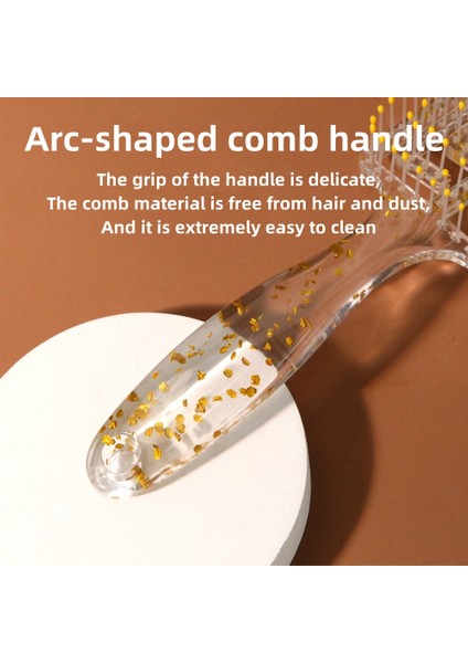 Şeffaf Glitter Toz Büyük Kavisli Tarak Içi Boş Kaburga Tarak Bayanlar Düz Kıvırcık Saç Kabarık Şekillendirici Tarak (Yurt Dışından) indirimleri