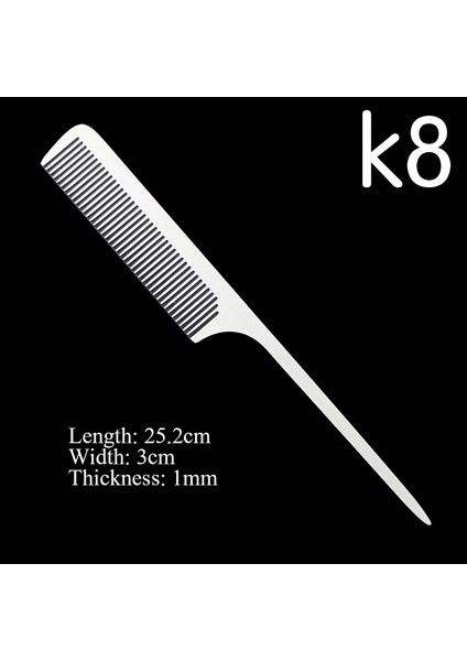 Cestomen Ultra-Ince Metal Saç Tarak K1-9 Salon Berber Paslanmaz Çelik Saç Kesme Kuaförlük Tarak Berber Stilist Haicut Araçları (Yurt Dışından) fiyatları
