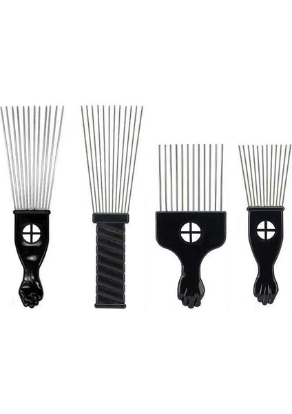 Eklemek Saç Alma Tarak Dolaşık Açıcı Tarak Anti-Statik Afro Tarak Siyah Metal Çatal Saç Fırçası Salon Kuaförlük Saç Şekillendirici Araçları (Yurt Dışından) fırsatları