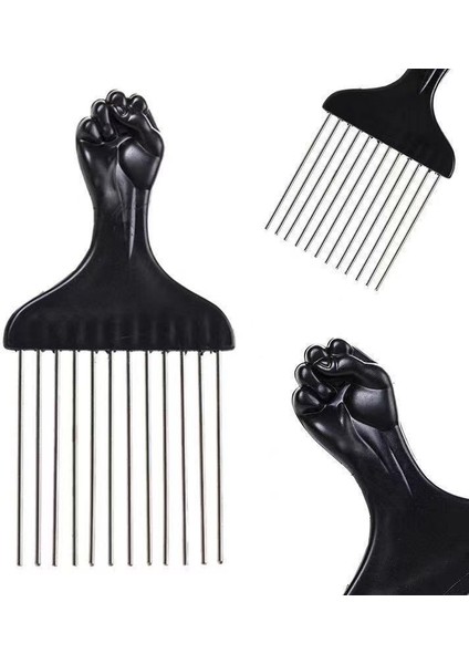 Eklemek Saç Alma Tarak Dolaşık Açıcı Tarak Anti-Statik Afro Tarak Siyah Metal Çatal Saç Fırçası Salon Kuaförlük Saç Şekillendirici Araçları (Yurt Dışından) indirimleri