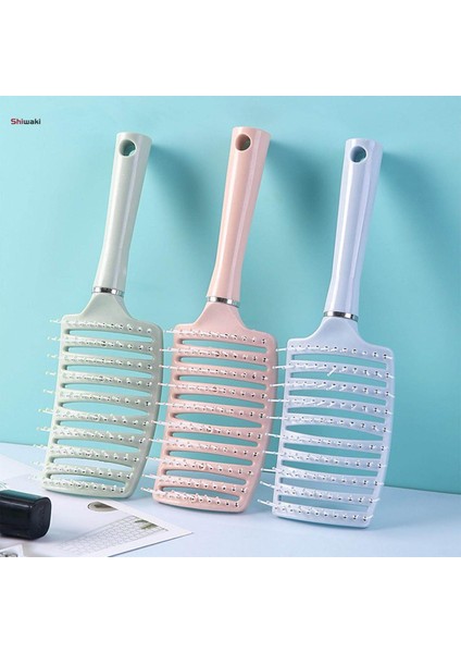 Kıvırcık Düz Islak ve Kuru Saçlar Için Saç Fırçası Saç Derisine Masaj Tarakları Oymak Pembe (Yurt Dışından)