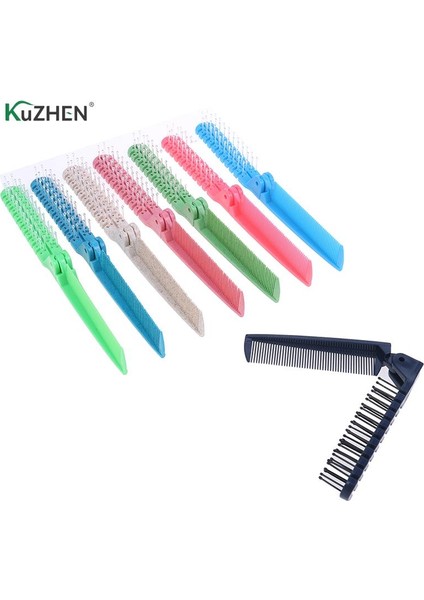 Katlanabilir Çift Başlı Dişli Saç Tarak Kadın Seyahat Taşınabilir Dıy Saç Güzellik Plastik Tarak Masaj Fırçası Kuaförlük Araçları (Yurt Dışından) fiyatları