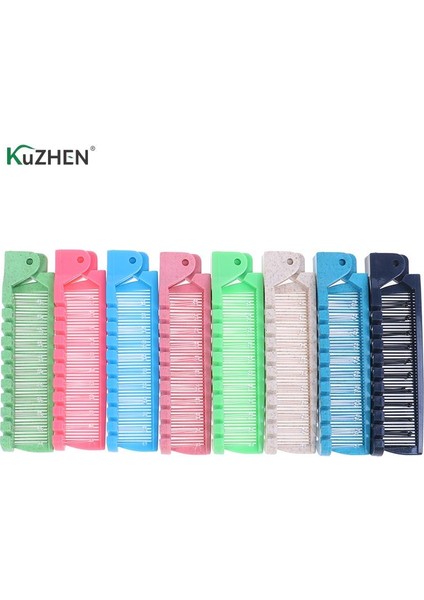 Katlanabilir Çift Başlı Dişli Saç Tarak Kadın Seyahat Taşınabilir Dıy Saç Güzellik Plastik Tarak Masaj Fırçası Kuaförlük Araçları (Yurt Dışından) indirimleri