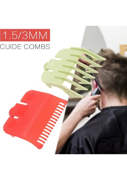 1.5/3mm Wahl Saç Kesme Sınırı Tarak Kılavuzu Eki Taraklar Berber Yedek 2 Renk Pp Plastik Rastgele Renk (Yurt Dışından)