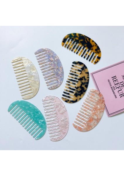 Moda Asetat Anti-Statik Saç Tarak Rahat Kaplumbağa Kabuğu Kuaförlük Tarak Saç Kesme Fırçası Saç Şekillendirici Araçları (Yurt Dışından)