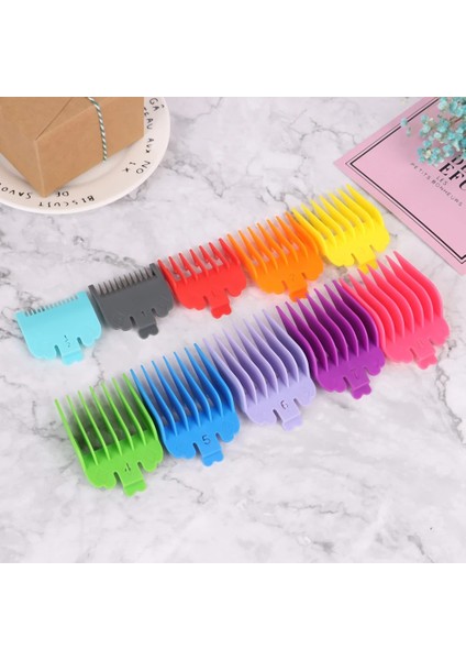 10 Adet Evrensel Saç Kesme Makinesi Sınırı Tarak Kılavuz Sınırı Tarak Giyotin Muhafızları Eki Profesyonel Kuaförlük Araçları (Yurt Dışından)