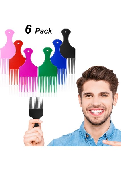 Adet Geniş Diş Fırçası Seçim Tarak Çatal Saç Fırçası Eklemek Saç Çekme Plastik Dişli Tarak Kıvırcık Afro Saç Şekillendirici Araçları Kadın ve Erkek (Yurt Dışından)