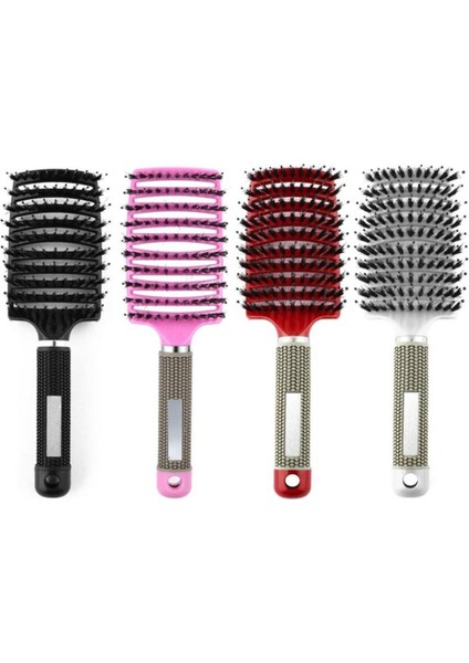 Salon Profesyonel Kıl Naylon Saç Fırçası Saç Derisi Masaj Tarak Islak Saç Fırçası (Yurt Dışından)