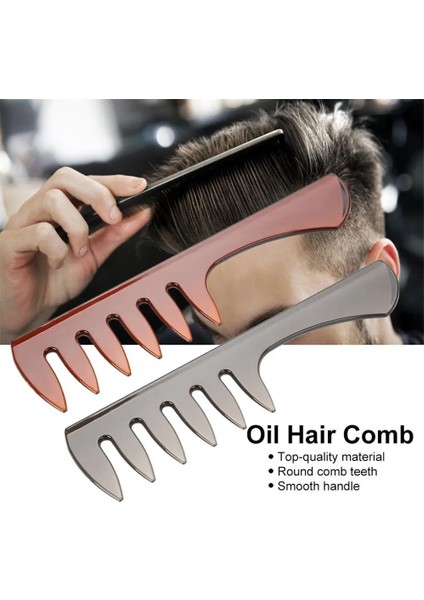 Erkekler Saç Tarak Plastik Geniş Diş Klasik Fırça Büyük Diş Şekillendirici Aracı Saç Bakımı Şekillendirici Aracı Berber Aksesuarları (Yurt Dışından)