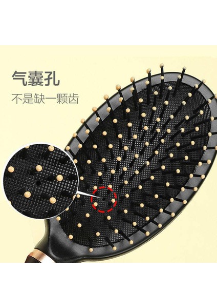 Anti-Statik Tarak Kız Öğrenciler Kore Versiyonu Kıvırcık Saç Tarağı Erkek ve Kadın Hava Yastığı Masaj Tarağı Iç Toka Sevimli Şekil Silindir Döner Tarak (Yurt Dışından)