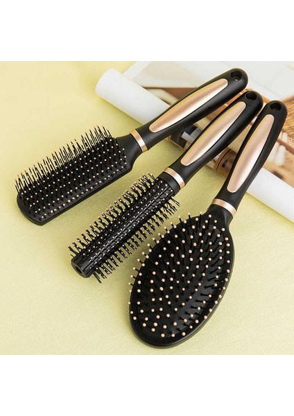 Anti-Statik Tarak Kız Öğrenciler Kore Versiyonu Kıvırcık Saç Tarağı Erkek ve Kadın Hava Yastığı Masaj Tarağı Iç Toka Sevimli Şekil Silindir Döner Tarak (Yurt Dışından) modelleri