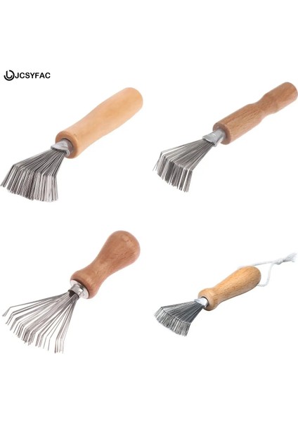 1 Adet Ahşap Tarak Temizleyici Kolu Gömülü Aracı Hassas Temizlik Çıkarılabilir Tarak Temizleyici Aracı Saç Fırçası (Yurt Dışından)