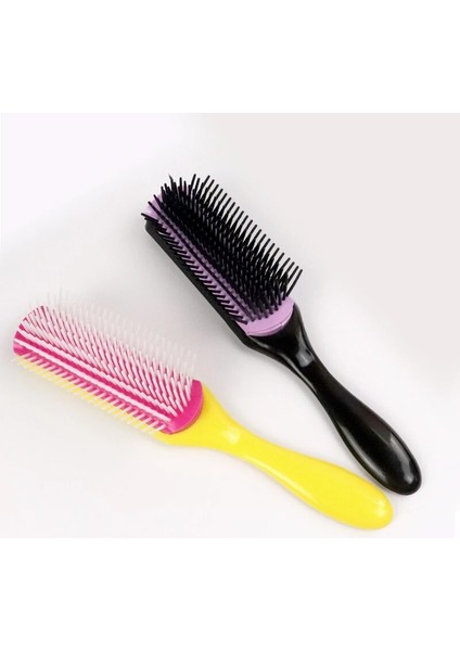 Profesyonel Salon 9-Satır Dolaşık Açıcı Şekillendirici Tarak Saç Fırçaları Kuru Islak Düz Kıvırcık Saç Tarak Baş Masaj Aleti Saç Fırçası (Yurt Dışından) fiyatları