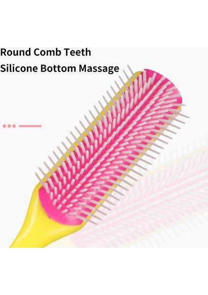 Profesyonel Salon 9-Satır Dolaşık Açıcı Şekillendirici Tarak Saç Fırçaları Kuru Islak Düz Kıvırcık Saç Tarak Baş Masaj Aleti Saç Fırçası (Yurt Dışından) modelleri