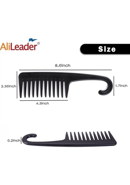 Büyük Muhtasar Geniş Diş Tarak Dolaşık Açıcı Saç Fırçası Duş Tarağı Kanca ile Kıvırcık/ıslak/kuru/uzun/kalın Saç Tarak Fırça Kadınlar Için (Yurt Dışından) fiyatları