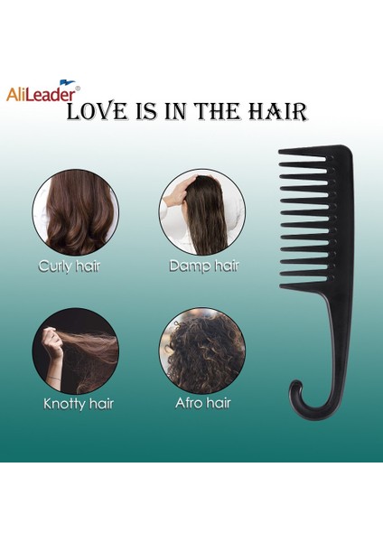 Büyük Muhtasar Geniş Diş Tarak Dolaşık Açıcı Saç Fırçası Duş Tarağı Kanca ile Kıvırcık/ıslak/kuru/uzun/kalın Saç Tarak Fırça Kadınlar Için (Yurt Dışından) fırsatları