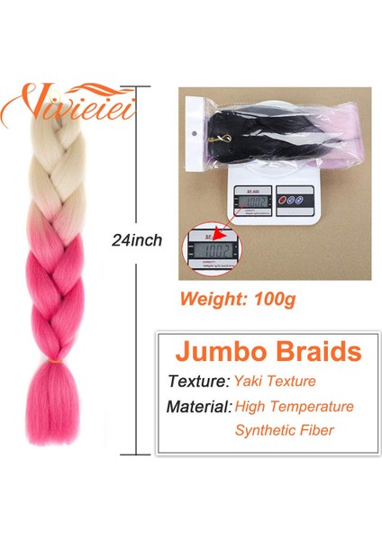 Sentetik Jumbo Örgü 24 Inç Ombre Örgü Saç Uzantıları Kadınlar Için Dıy Cochet Saç Örgüler Mor Pembe Sarı Mavi Yeşil (Yurt Dışından) modelleri