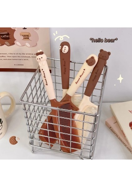 Adet Sevimli Karikatür Bebek Saç Fırçası Süt Çay Rengi Tarak Kawaii Ayı Tavşan Yumuşak Saplı Reçine Tarak Küçük Kız Için Saç Aksesuarları (Yurt Dışından) modelleri