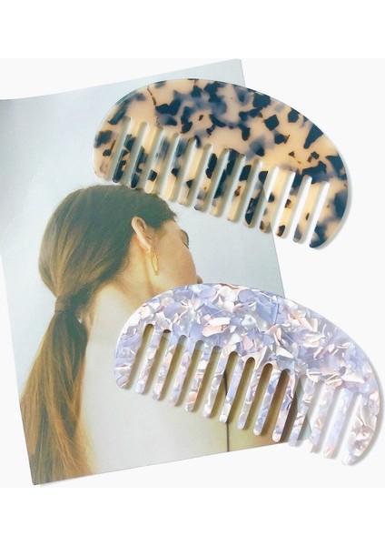 Moda Asetat Anti-Statik Saç Tarak Rahat Kaplumbağa Kabuğu Kuaförlük Tarak Saç Kesme Fırçası Saç Şekillendirici Araçları (Yurt Dışından) indirimleri